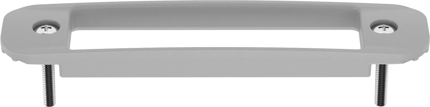 Disegno quotato della flangia: 158 × 37 mm, spessore 8 mm